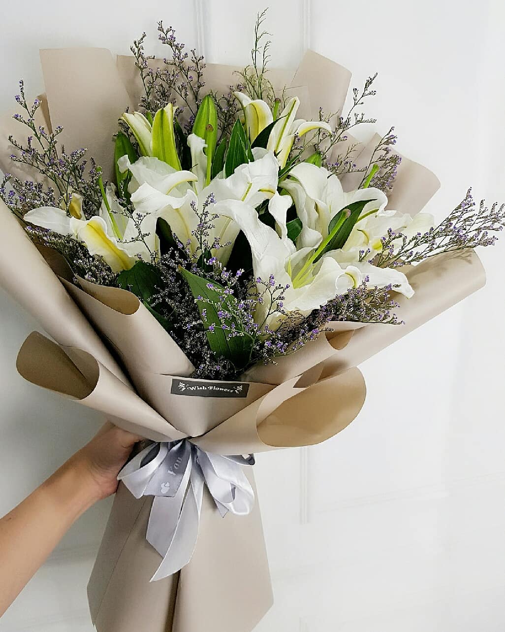 White Lily Bouquet – 02 – Wish Flowers
