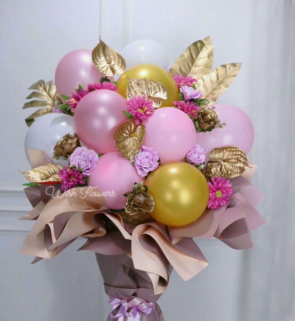 Balloon Flower Stand (Artificial Flowers) Wish Flowers