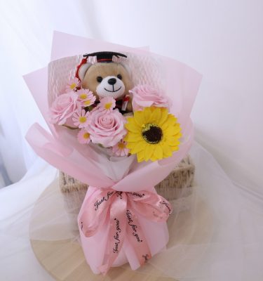 Pink Pride Graduation Bloom (Artificial Flower)