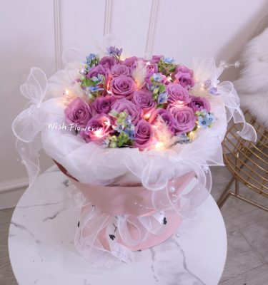 Bow-Tiful Purple Roses